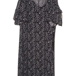 MSK Black and White Floral Midi Dress